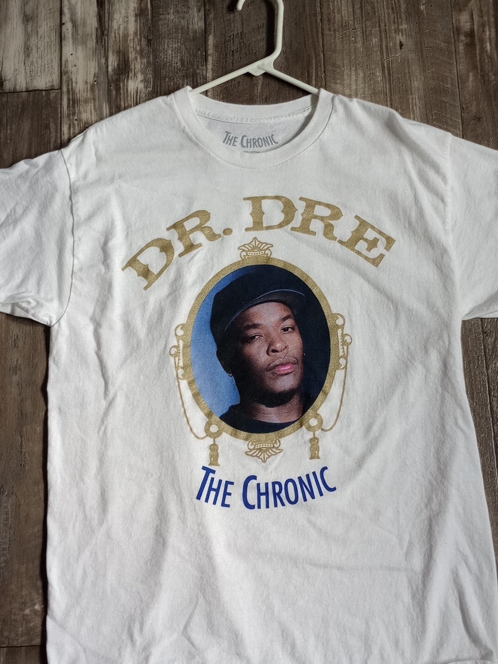 White DR. DRE "The Chronic" Short Sleeve Graphic Tee